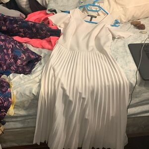 White silky dress, on size M
